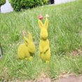 thumbnail image 3 of ZAXARRA Imitation Moss Rabbit Resin Sculpture Garden Ornament (Green), 3 of 5