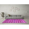 thumbnail image 3 of Ahgly Company Indoor Round Oriental Purple Traditional Area Rugs, 7' Round, 3 of 4
