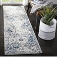 thumbnail image 3 of SAFAVIEH Madison Judith Distressed Runner Rug, White/Royal Blue, 2'3" x 18', 3 of 8