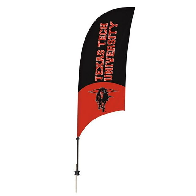 Showdown Displays 810028TTU-001 7.5 ft. Texas Tech Red Raiders Razor Feather NCAA Flag with Spike Base - No.001