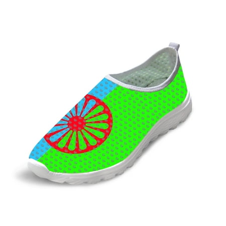 

Romany Romani People Flag Print Loafers Women Flat Summer Shoes Breathable Slip On Flats Outdoor Ladies Sneakers Casual Shoes
