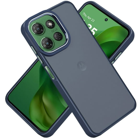 For Motorola Moto G 5G 2025 Slim Fit Thin Hybrid,Frosted Matte Polished Acrylic Hard PC with TPU Rubber Frame Cover, XPM Phone Case [Blue]
