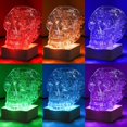 thumbnail image 3 of Calavera 3D de Crystal Puzzle con base iluminada SIRPERICE, color gris, 3 of 6