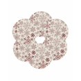 thumbnail image 7 of 13 Inch Round Placemats Set of 6, Red Snowflake Christmas Non Slip Heat Insulation PP Table Mats, Xmas Snowflake Rustic Washable Place Mats for Kitchen Dining Party Table Decor, 7 of 7