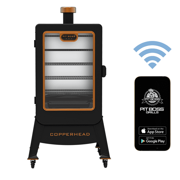 Pit Boss 1300 Connected Pellet Smoker Copperhead - Onyx Edition with Wi-Fi