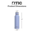 thumbnail image 4 of RTIC 20 oz Ceramic Lined Insulated Journey Bottle, Leak-Proof Lid, Periwinkle, 4 of 8
