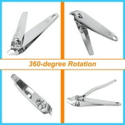 REGALWOVEN 2pcs Nail Clipper set- Slanted Nail Cutting Clippers for Women and Men