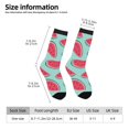 thumbnail image 2 of Lsque Watermelon Printed Men's Crew Socks, Soft Durable Breathable Moisture-Wicking with Odor Control Cotton socks, 2 of 6