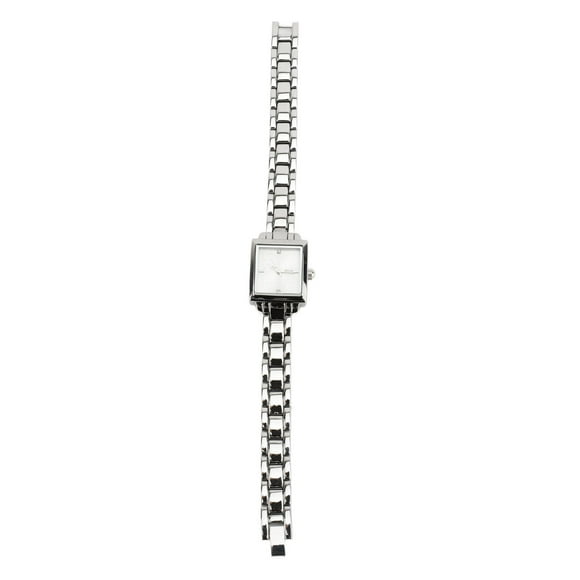 Reloj De Pulsera De Acero Inoxidable Para Mujer, Elegante Reloj De Acero Inoxidable De Cuarzo Rectangular Con Diamantes De Imitación Resistente Al Agua Hasta 30 M Para Uso Diario