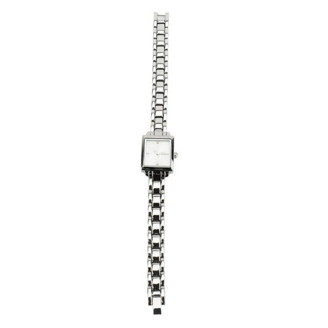 Reloj De Pulsera De Acero Inoxidable Para Mujer, Elegante Reloj De Acero Inoxidable De Cuarzo Rectangular Con Diamantes De Imitación Resistente Al Agua Hasta 30 M Para Uso Diario