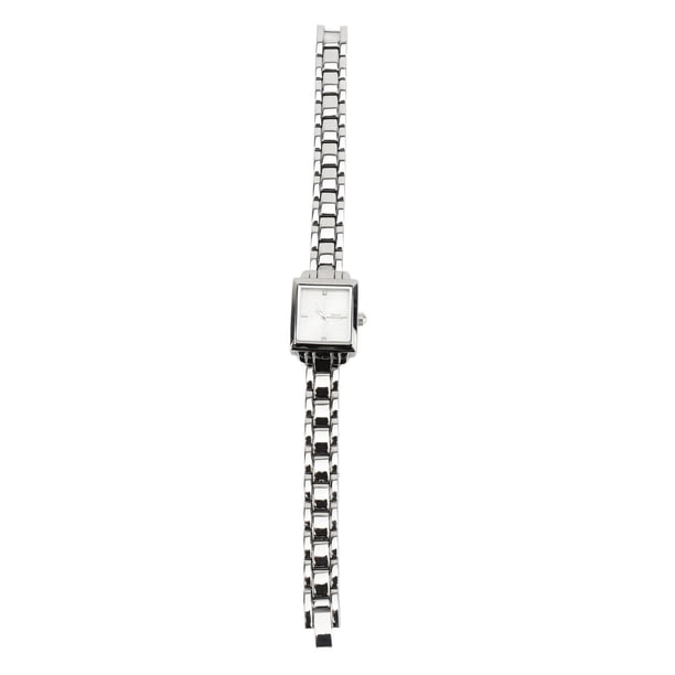 Reloj De Pulsera De Acero Inoxidable Para Mujer, Elegante Reloj De Acero Inoxidable De Cuarzo Rectangular Con Diamantes De Imitación Resistente Al Agua Hasta 30 M Para Uso Diario