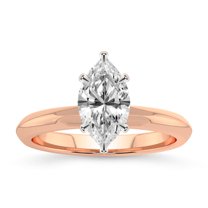 IGI Certified 4 Carat Marquise Shape Lab Grown Diamond Engagement Ring | 14K Rose Gold | Alora Solitaire Diamond Ring | FG-VS1-VS2 Quality Friendly Diamonds