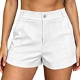 thumbnail image 2 of Bloomae Womens Golf Dressy Shorts Stretchy Lightweight Pull on Button Elastic High Waist Workout Running Bike Gym Athletic Lounge Work Short Pants with Pockets, 2 of 10