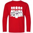 thumbnail image 3 of Inktastic Beat Up Bowling Pins Long Sleeve Youth T-Shirt, 3 of 5