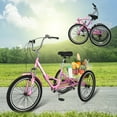 thumbnail image 4 of ABORON Adult Folding Tricycle 7-Speed, 20/24/26-Inch Three Wheel Cruiser Bike with Cargo Basket, Foldable Tricycle for Adults, Women, Men, Seniors Exercise Shopping, 4 of 13
