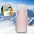 thumbnail image 4 of Snmubt Sulated Gallon Jug With Handle Stainless Steel Large Double Vacuum Water Bottle For Hot Cold Drinks Wide Mouth Sweat Proof Great For Travel Camping Stainless (Pink), 4 of 6