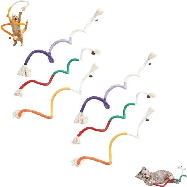 Celery Pets Cat Chew Rope, Celeery Organic Cotton Chew Rope Toys for Cats, Catnip Toys for Cat RopeChew Toy, Self-Play and Teeth Cleaning, for All Breeds Cats(2 Set)