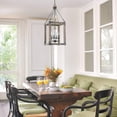 thumbnail image 2 of TOMIYA Wood Pendant Light Foyer Farmhouse Chandelier 4-Light Rustic Vintage Ceiling Hanging Lamp for Dining Room Hallway Bedroom Living Room Kitchen Island, 2 of 5