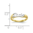 thumbnail image 6 of Auriga Fine Jewelry 10K Yellow Gold w/ Rhodium Ring for Women Size- 3, 6 of 6