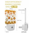 thumbnail image 6 of Fall Night Lights Auto Sensor Orange Pumpkin Plug-in LED Nightlights Dusk to Dawn for Living Room, Bedroom, Stairways Thanksgiving Wall Decor, Fallen Maple Leaves Sunflower Autumn Night Light, 6 of 9