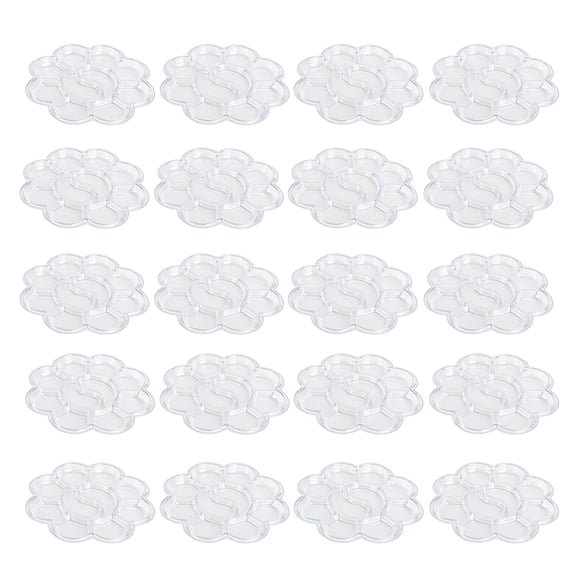 Ruanlalo 20Pcs Disposable Paint Tray Transparent Color Mixing Palette One-Time Use Painting Supplies for Artists Art Studios Schools