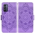 thumbnail image 5 of Asuwish Compatible with Samsung Galaxy A15 5G/4G Wallet Phone Case and Tempered Glass Screen Protector Flip Credit Card Holder Stand Mandala Flower Cell Cover for A 15 G5 15A Women Men Purple, 5 of 8