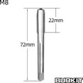 thumbnail image 2 of Set de rosca para máquina Burkit M8 x 1.25 Tap and Die, 2 of 6