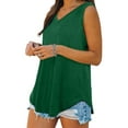 thumbnail image 4 of ZXSXSY Women's V-Neck Sleeveless Solid Color Casual Tank Top, 4 of 5