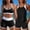 #031Black, variant on Taylonsss Women 3 Piece Tankini Swimsuits for Women Swim Tank Top Bathing Suits with Boy Shorts and Bra Athletic Swimwear