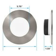 thumbnail image 4 of Luxrite 3-4 Inch LED Ceiling Light, 5CCT 2700K-5000K, 650LM, J-Box or 4 Inch Housing, Wet Rated, UL, Nickel 4 Pack, 4 of 8