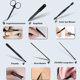 thumbnail image 3 of Juego de manicura, 15 en 1 de acero inoxidable profesional pedicura kit de tijeras de uñas kit de aseo con funda de viaje de cuero negro Afortunado Sencillez, 3 of 5