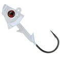 thumbnail image 3 of Tungsten Swimbait Jig Head with Realistic Fish Head-3/8oz- White, 3 of 9