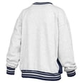 thumbnail image 3 of Women's Pressbox Heather Gray/Navy Notre Dame Fighting Irish Endzone Crewneck Sweatshirt, 3 of 3