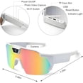 thumbnail image 7 of Wiher Smart Camera Glasses, Outdoor Sports Glasses HD Recording Video, Cycling Action Sunglasses, Wearable Audio Take a Picture Wireless Photography Shooting VCR，Suitable for Men and Women(White), 7 of 7