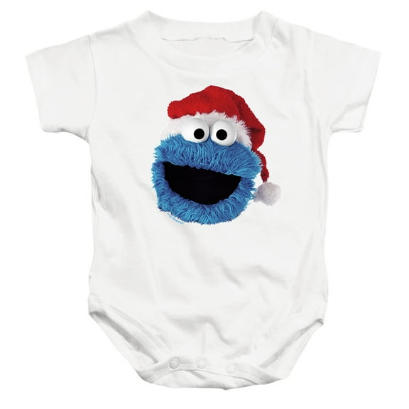 Sesame Street Cookie Monster Christmas Hat Unisex Infant Snap Suit for Baby