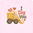 thumbnail image 4 of Inktastic I Dig You Cute Dump Truck with Hearts Boys or Girls Baby T-Shirt, 4 of 5