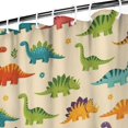 thumbnail image 3 of Colorful Dinosaur Assortment Pattern Shower Curtain 72"x72" ,Bathroom Decorative Shower Curtains Set with 12 Hooks,Modern Waterproof Washable Shower Curtain, 3 of 6