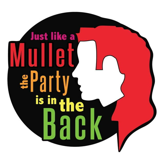 VictoryStore Party Supplies - Just Like A Mullet The Party Is In The Back Yard Sign Mullet Party Welcome Sign Includes Stakes (23 Inches By 24 Inches) 19768