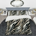 thumbnail image 2 of Designart "Elegant Zebra Stripes" Black Abstract Bedding Covert Set - Modern & Contemporary Bed Set With 2 Shams, 2 of 5