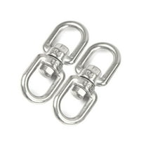 FRCOLOR 3Pcs 304 Stainless Steel Swivel Hooks for Hanging Baskets Wind Chimes and Bird Feeders
