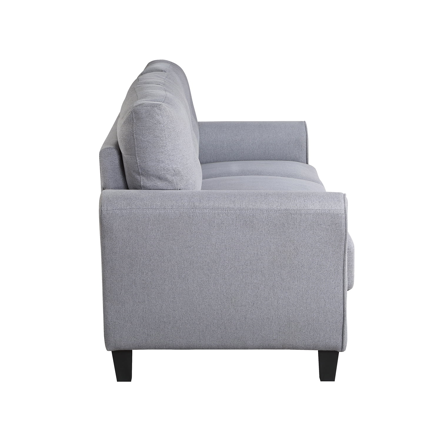 Kadyn 57.5" Modern Living Room Loveseat Sofa, Upholstered Sofa Couch for Home, Linen 2 Seater Sofa for Living Room, Light Grey-Blue