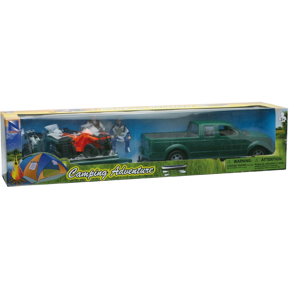 1:20 Scale Die-Cast Pick Up Truck with Trailer and ATV Set - Walmart