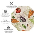 thumbnail image 4 of Kll Octagon Drink Coasters Set Of 4,Pu Leather Absorbent Coasters Set Decorative Coffee Cup Coasters Housewarming Gift For Home Decor-Cute Vegetables, 4 of 9