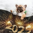 thumbnail image 3 of Yiaed Happy New Year 2025 B Print Dog Blankets-Cat Blanket Washable for Couch Protection,Puppy Blanket, Soft Plush Reversible Throw Furniture Protector-Large, 3 of 8