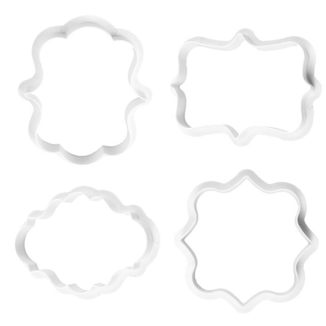 Moyic Paquete de 4 moldes para pasteles, DIY, para estudiantes profesionales, para el hogar, cocina, restaurante, panadería, hornear, molde Herramientas y accesorios para hornear Blanco NO1