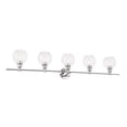 thumbnail image 3 of Gene 5 light Chrome and Clear glass Wall sconce, 3 of 7