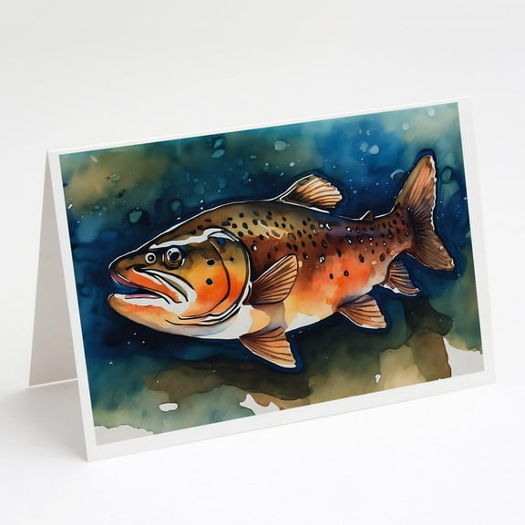 Brown Trout Greeting Cards Pack of 8 7 in x 5 in