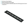 thumbnail image 4 of Uxcell 10"x2" Rectangle Air Vent Cover 2pcs Door Grille Ventilation Cover Louvered with Screws for Cabinet Black, 4 of 6