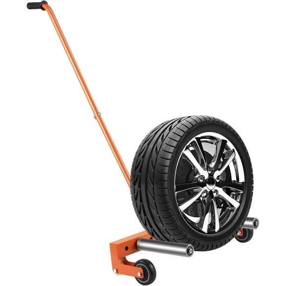 Heavy Duty Adjustable Tire Wheel Dolly, 350 LBS Capacity, Moving Tool for Automotive Repair Shops, Garages, and Tire Retail Outlets