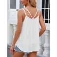 thumbnail image 6 of PULLIMORE Women's Tank Tops Eyelet Embroidery Sleeveless Camisole Scoop Neck Loose Casual Summer Clothes Flowy Shirts (XL,White), 6 of 10